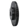633-92009R Drilled/Slotted Brake Rotor [Black], 2009-2015 Lexus/Toyota/Scion, Position: Front Right - image 2