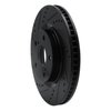 633-92024L Drilled/Slotted Brake Rotor [Black], 2001-2007 Peugeot, Position: Front Left - image 2