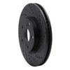 633-92027R Drilled/Slotted Brake Rotor [Black], 2002-2008 Multiple Makes/Models, Position: Front Right - image 2