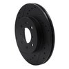 633-92030L Drilled/Slotted Brake Rotor [Black], 2006-2011 Mopar, Position: Front Left - image 2
