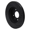 633-92030L Drilled/Slotted Brake Rotor [Black], 2006-2011 Mopar, Position: Front Left - image 4
