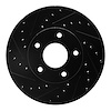 633-92033L Drilled/Slotted Brake Rotor [Black], 2002-2007 Infiniti/Nissan, Position: Front Left - image 1