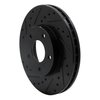 633-92033L Drilled/Slotted Brake Rotor [Black], 2002-2007 Infiniti/Nissan, Position: Front Left - image 2
