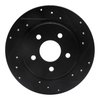633-92034R Drilled/Slotted Brake Rotor [Black], 2005-2012 BMW, Position: Rear Right