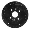 633-92036L Drilled/Slotted Brake Rotor [Black], 2011-2015 GM, Position: Front Left