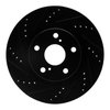 633-92041L Drilled/Slotted Brake Rotor [Black], 2007-2013 Ford/Lincoln/Mercury/Mazda, Position: Front Left