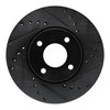 633-92048R Drilled/Slotted Brake Rotor [Black], 2006-2010 Mopar, Position: Front Right