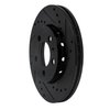 633-92058R Drilled/Slotted Brake Rotor [Black], 2003-2018 Audi/Volkswagen, Position: Front Right - image 2
