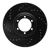 633-92064L Drilled/Slotted Brake Rotor [Black], 2012-2018 GM, Position: Front Left - image 1