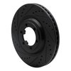 633-92064L Drilled/Slotted Brake Rotor [Black], 2012-2018 GM, Position: Front Left - image 2