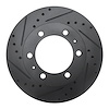 633-92069L Drilled/Slotted Brake Rotor [Black], 2009-2015 Lexus/Toyota/Scion, Position: Front Left - image 1