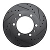 633-92069R Drilled/Slotted Brake Rotor [Black], 2009-2015 Lexus/Toyota/Scion, Position: Front Right - image 1