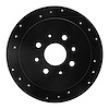 633-92075L Drilled/Slotted Brake Rotor [Black], 1997-2002 Peugeot, Position: Rear Left