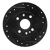 633-92076R Drilled/Slotted Brake Rotor [Black], 2000-2006 Peugeot, Position: Rear Right
