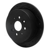 633-92085L Drilled/Slotted Brake Rotor [Black], 1999-2003 Renault, Position: Rear Left - image 2