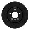 633-92119L Drilled/Slotted Brake Rotor [Black], 2018-2020 Audi/Volkswagen, Position: Front Left