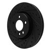 633-92119L Drilled/Slotted Brake Rotor [Black], 2018-2020 Audi/Volkswagen, Position: Front Left - image 2
