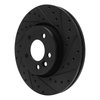 633-92119R Drilled/Slotted Brake Rotor [Black], 2018-2020 Audi/Volkswagen, Position: Front Right - image 2