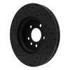 633-92119R Drilled/Slotted Brake Rotor [Black], 2018-2020 Audi/Volkswagen, Position: Front Right - image 4