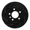 633-92120L Drilled/Slotted Brake Rotor [Black], 2018-2020 Audi/Volkswagen, Position: Rear Left - image 1