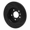 633-92120L Drilled/Slotted Brake Rotor [Black], 2018-2020 Audi/Volkswagen, Position: Rear Left - image 4
