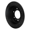 633-93001L Drilled/Slotted Brake Rotor [Black], 2006-2010 GM, Position: Rear Left - image 4