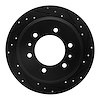 633-93001R Drilled/Slotted Brake Rotor [Black], 2006-2010 GM, Position: Rear Right - image 1