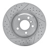 640-31113 Dimpled & Slotted Brake Rotor, 2012-2020 BMW, Position: Rear - image 1
