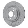 640-31113 Dimpled & Slotted Brake Rotor, 2012-2020 BMW, Position: Rear - image 2