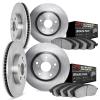 6404-26003 Brake Rotors with Ultimate-Duty Brake Pads, 2012-2013 Tesla, Position: Front and Rear - image 1
