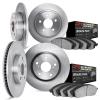 6404-42056 Brake Rotors with Ultimate-Duty Brake Pads, Fits Select Mopar, Position: Front and Rear - image 1