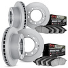 6404-54046 Brake Rotors with Ultimate-Duty Brake Pads, 1999-2004 Ford/Lincoln/Mercury/Mazda, Position: Front and Rear - image 1