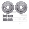 6412-03003 Brake Rotors with Ultimate-Duty Brake Pads Kit & Hardware, 2010-2016 Kia/Hyundai/Genesis, Position: Rear - image 1