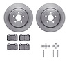 6412-26001 Brake Rotors with Ultimate-Duty Brake Pads Kit & Hardware, 2012-2020 Tesla, Position: Rear