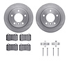 6412-39003 Brake Rotors with Ultimate-Duty Brake Pads Kit & Hardware, Fits Select Mopar, Position: Rear - image 1