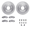 6412-40052 Brake Rotors with Ultimate-Duty Brake Pads Kit & Hardware, 2005-2010 Multiple Makes/Models, Position: Front - image 1