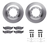 6412-40067 Brake Rotors with Ultimate-Duty Brake Pads Kit & Hardware, 2005-2017 Multiple Makes/Models, Position: Front, Rear - image 1
