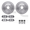 6412-42034 Brake Rotors with Ultimate-Duty Brake Pads Kit & Hardware, Fits Select Mopar, Position: Rear - image 1