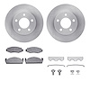 6412-42049 Brake Rotors with Ultimate-Duty Brake Pads Kit & Hardware, 1980-1981 GM, Position: Front - image 1