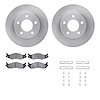6412-42050 Brake Rotors with Ultimate-Duty Brake Pads Kit & Hardware, 1982-1989 Multiple Makes/Models, Position: Front - image 1