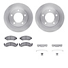 6412-42064 Brake Rotors with Ultimate-Duty Brake Pads Kit & Hardware, 1976-1978 Mopar, Position: Front - image 1