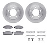 6412-42065 Brake Rotors with Ultimate-Duty Brake Pads Kit & Hardware, 1978-1981 Mopar, Position: Front - image 1