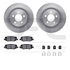 6412-42076 Brake Rotors with Ultimate-Duty Brake Pads Kit & Hardware, 2007-2012 Mopar, Position: Rear - image 1