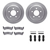 6412-42088 Brake Rotors with Ultimate-Duty Brake Pads Kit & Hardware, 1993-1994 Mopar, Position: Rear - image 1