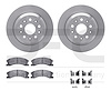 6412-42095 Brake Rotors with Ultimate-Duty Brake Pads Kit & Hardware, 1999-2004 Mopar, Position: Front - image 1