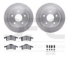 6412-42100 Brake Rotors with Ultimate-Duty Brake Pads Kit & Hardware, 1999-2004 Mopar, Position: Rear - image 1