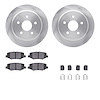 6412-42109 Brake Rotors with Ultimate-Duty Brake Pads Kit & Hardware, 2007-2018 Mopar, Position: Rear - image 1