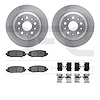 6412-42139 Brake Rotors with Ultimate-Duty Brake Pads Kit & Hardware, Fits Select Mopar, Position: Rear - image 1