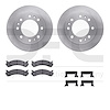 6412-46022 Brake Rotors with Ultimate-Duty Brake Pads Kit & Hardware, 2006-2011 GM, Position: Front - image 1