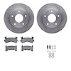 6412-48004 Brake Rotors with Ultimate-Duty Brake Pads Kit & Hardware, 1979-1998 GM, Position: Front - image 1